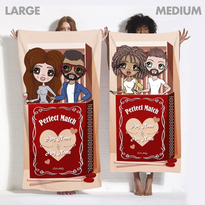 Multi Character Couples Perfect Match Beach Towel - Image 7