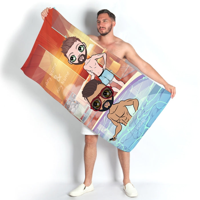 Multi Character Couples Spa Beach Towel - Image 3