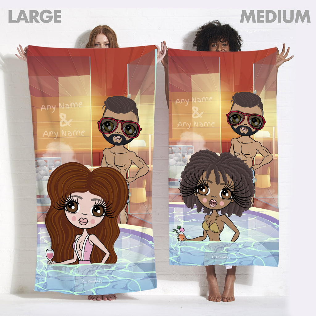 Multi Character Couples Spa Beach Towel - Image 6