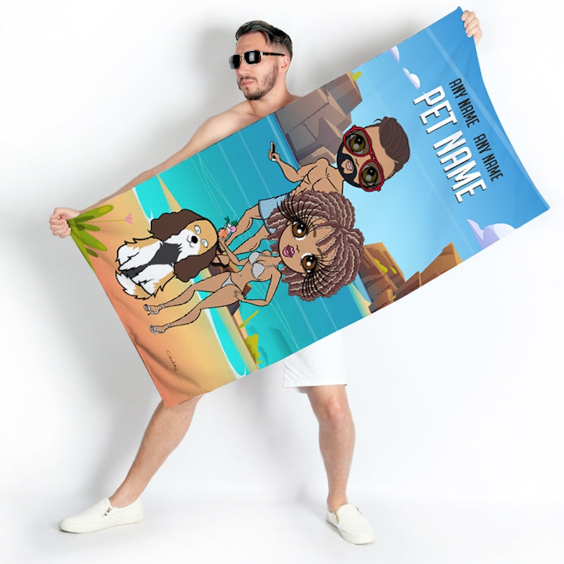 Multi Character Beach Walkies Beach Towel - Image 4