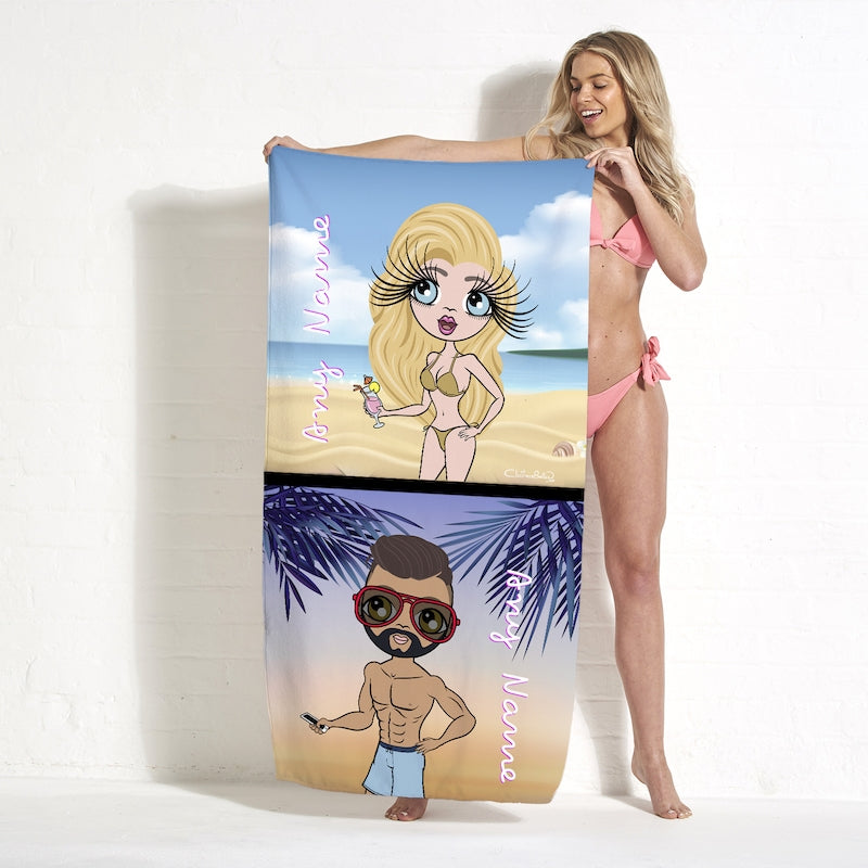 Multi Character Couples Beach Towel - Image 4