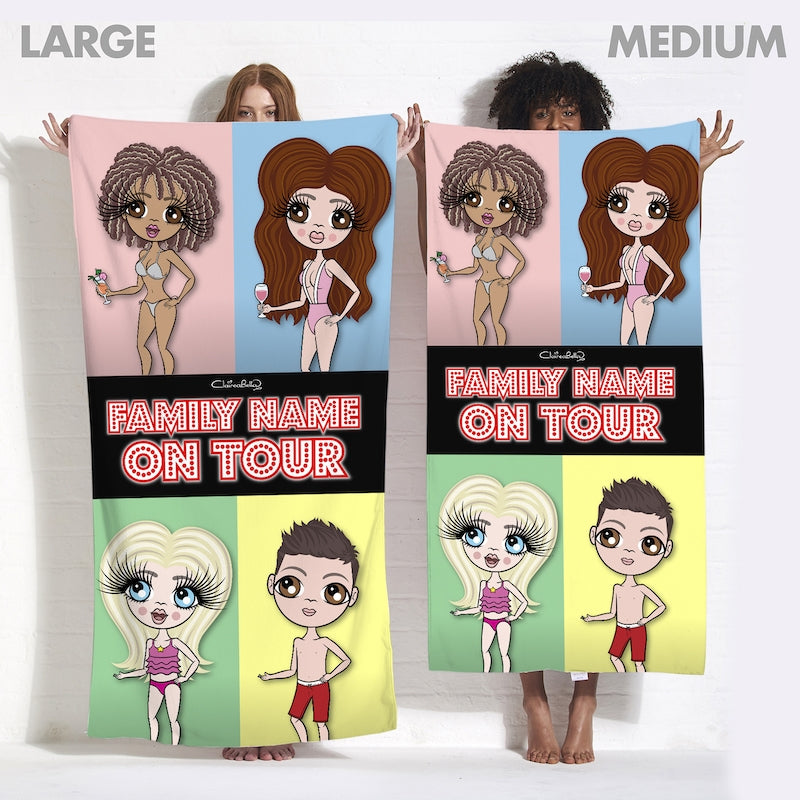 Multi Character Family Of 4 Beach Towel - Image 7