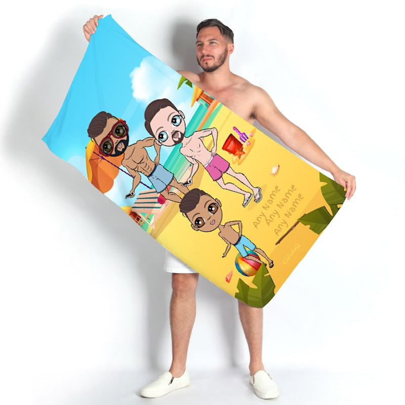 Multi Character Family Vacation Beach Towel - Image 5