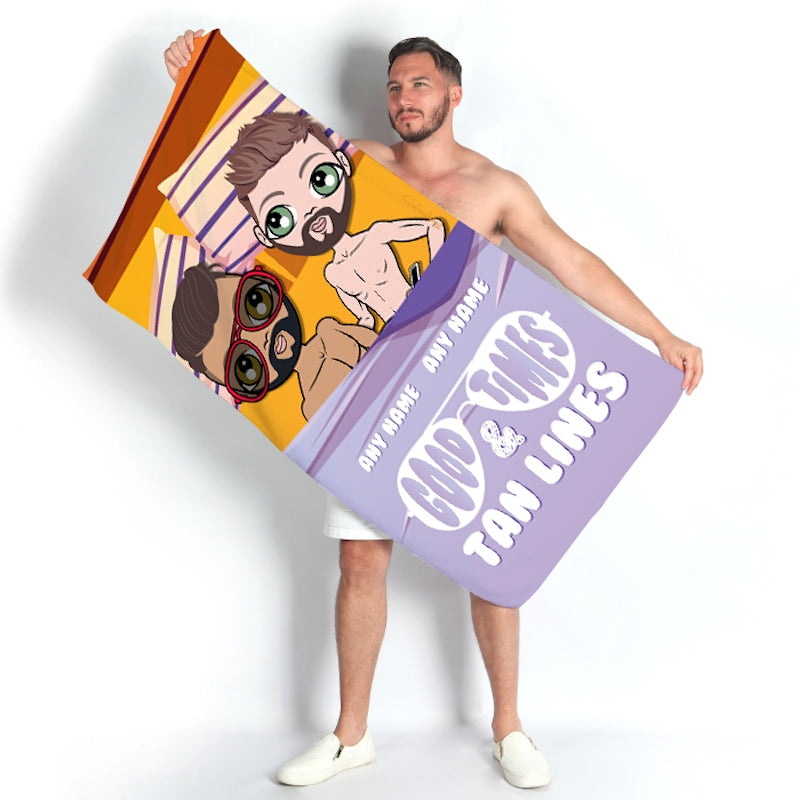 Multi Character Good Times And Tan Lines Beach Towel - Image 4