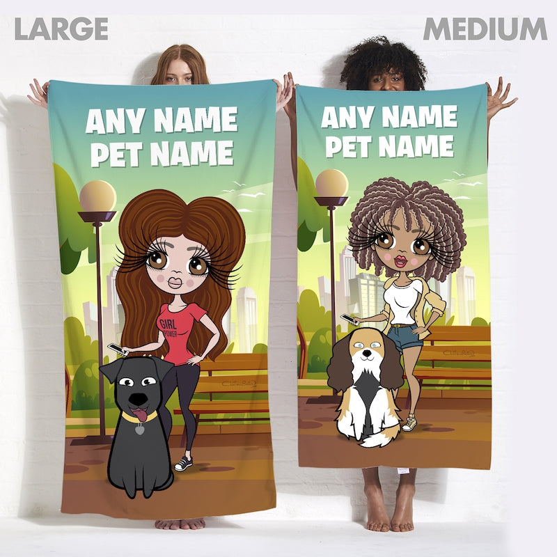 Multi Character Walk In The Park Beach Towel - Image 5