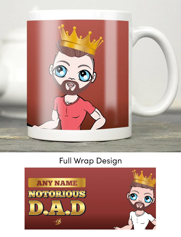 Mens Personalized Notorious DAD Mug