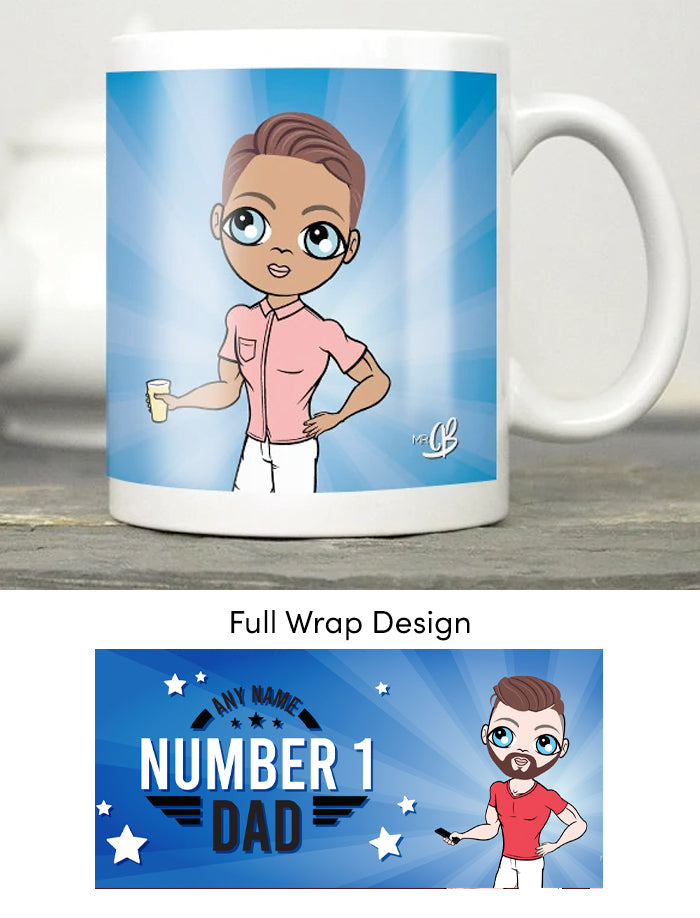 Mens Personalized Number One Dad Mug