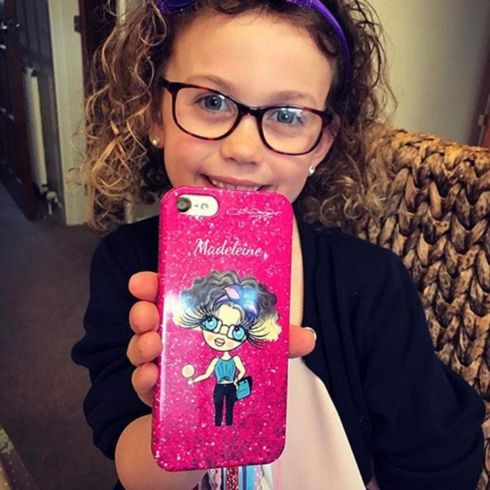 ClaireaBella Girls Personalized Glitter Effect Phone Case - Image 7