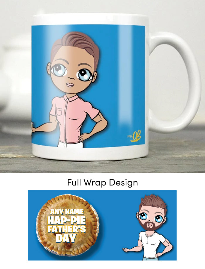 Mens Personalized Hap-Pie Fathers Day Mug