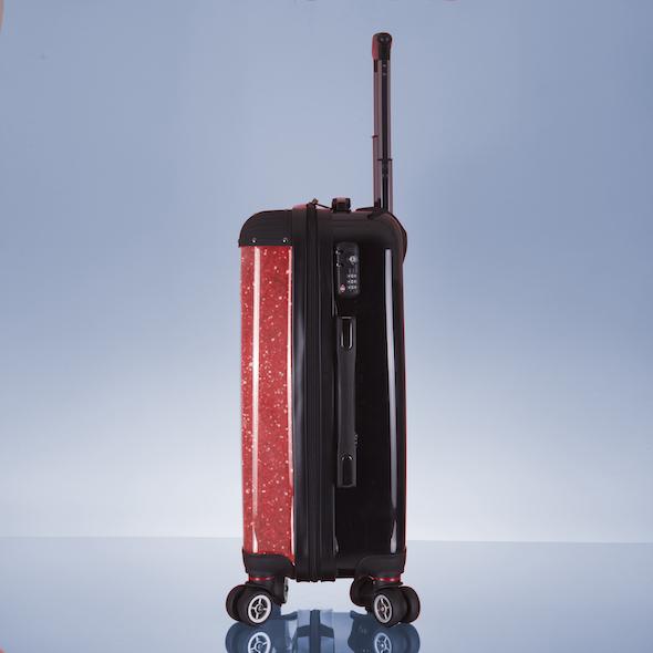 ClaireaBella Romantic Glitter Effect Suitcase - Image 6