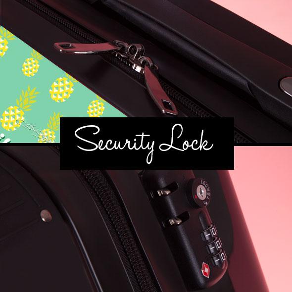 ClaireaBella Pineapple Print Suitcase - Image 7