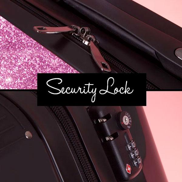 ClaireaBella Selfie Glitter Effect Suitcase - Image 5