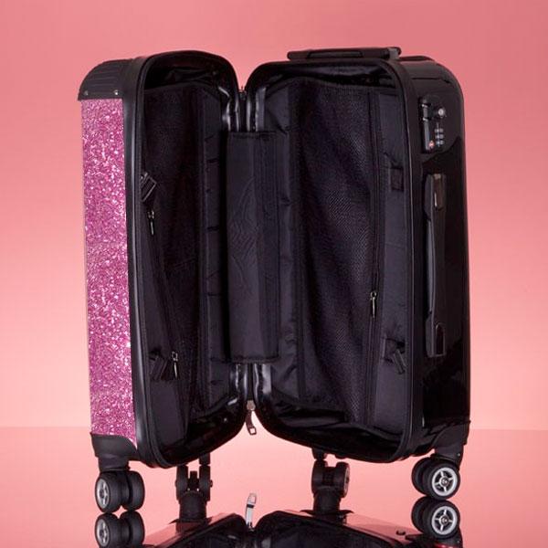 ClaireaBella Selfie Glitter Effect Suitcase - Image 6