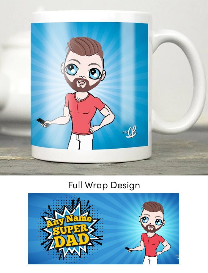 Mens Personalized Super Dad Mug