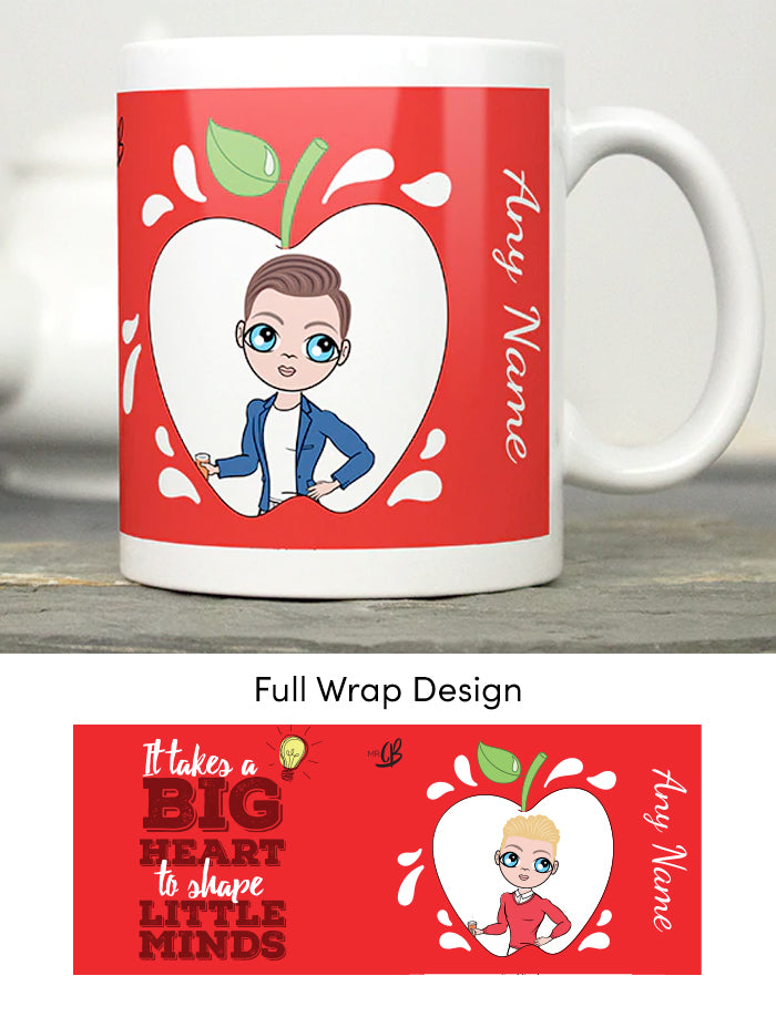 Mens Personalized Mug - Teacher's Apple