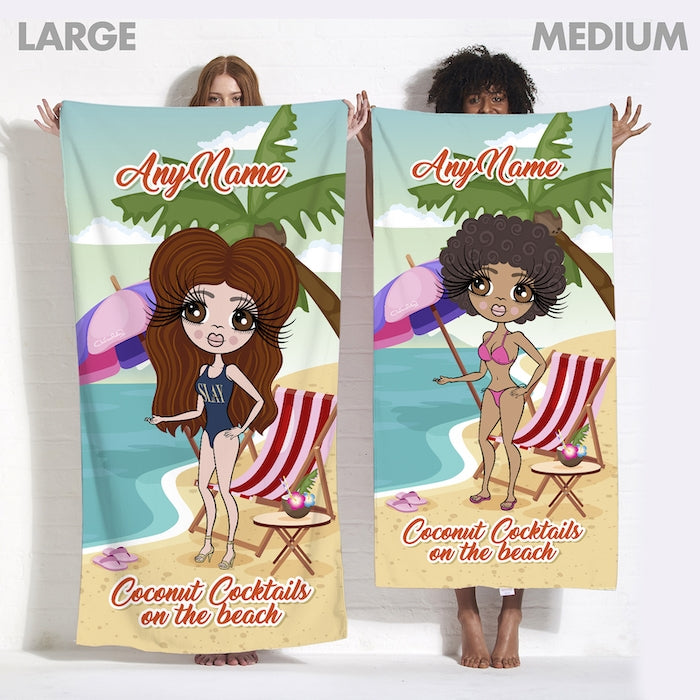 ClaireaBella Coconut Cocktails Beach Towel - Image 4